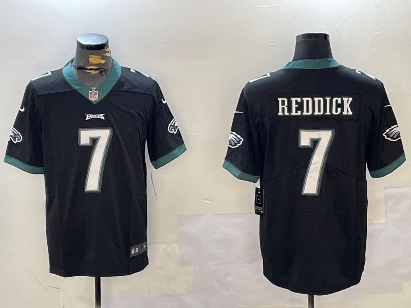 Men Philadelphia Eagles #7 Reddick Black Second generation 2024 Nike Limited NFL Jersey style 1